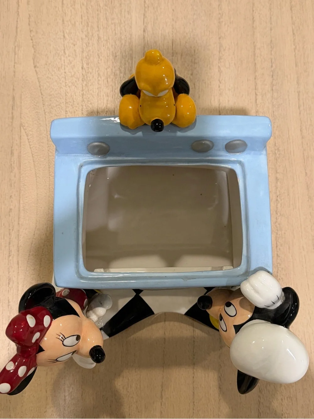 RARE Disney Cookie Jar with Mickey, Minnie, and Pluto from 2006 - Good Condition